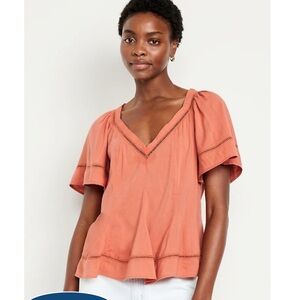 Old Navy Women's Coral Flowy Top